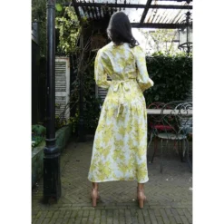 Aaliyah Yellow Placement Long Sleeve Maxi Dress -Cheap My Dreamy Dress Store aaliyah yellow placement long sleeve maxi dress p14136 121854 image