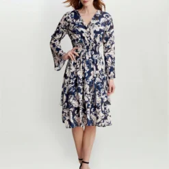 Alarice V Neck Rouched Waist Dress -Cheap My Dreamy Dress Store alarice v neck rouched waist dress p14365 123116 image