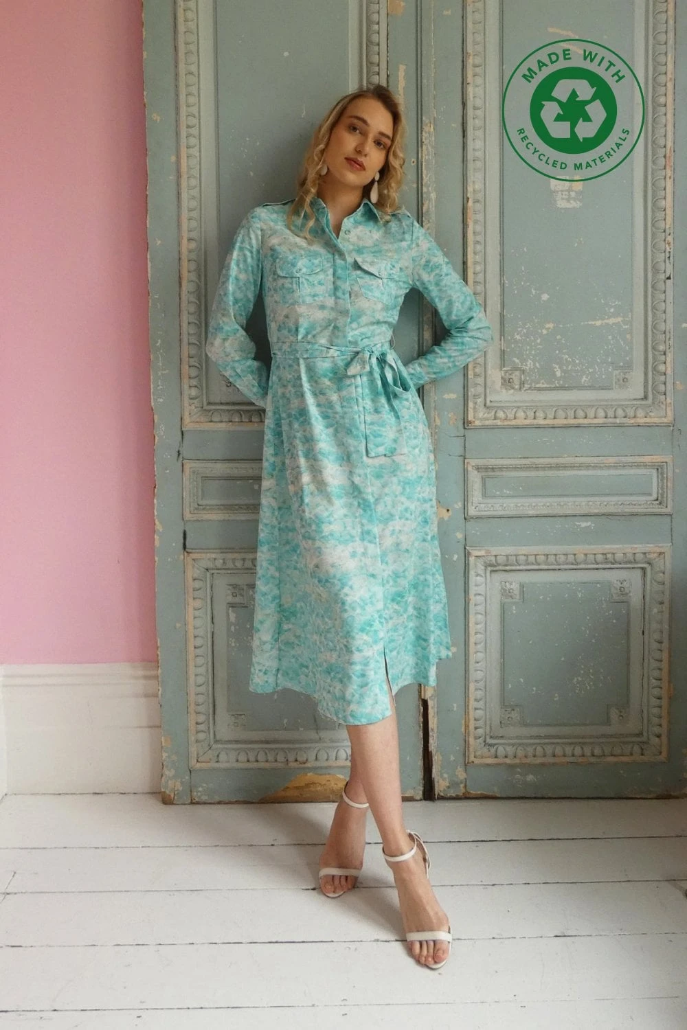 Alice Blue Utility Shirt Maxi Dress 1 Alice Blue Utility Shirt Maxi Dress