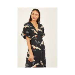 Yumi Black Crane Print Kimono Midi Dress 6 Yumi Black Crane Print Kimono Midi Dress -Cheap My Dreamy Dress Store black crane print kimono midi dress p10529 102292 image