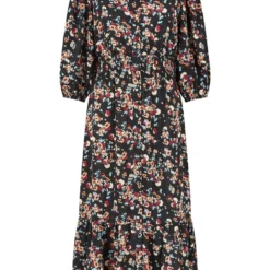 Yumi Black Floral Print Shirt Dress -Cheap My Dreamy Dress Store black floral print shirt dress p10226 111374 image