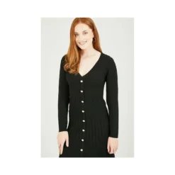 Yumi Black Knitted Button Detail Dress 6 Yumi Black Knitted Button Detail Dress -Cheap My Dreamy Dress Store black knitted button detail dress p9198 103971 image