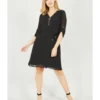 Black Zip Detail Tunic Dress