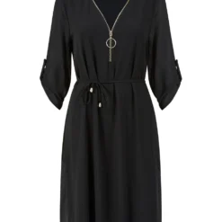 Black Zip Detail Tunic Dress -Cheap My Dreamy Dress Store black zip detail tunic dress p11286 106418 image