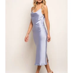 Blue Cowl Neck Satin Slip Midi Dress 9 Blue Cowl Neck Satin Slip Midi Dress -Cheap My Dreamy Dress Store blue cowl neck satin slip midi dress p7517 67382 image