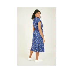 Yumi Blue Daisy Print Wrap Midi Dress 6 Yumi Blue Daisy Print Wrap Midi Dress -Cheap My Dreamy Dress Store blue daisy print wrap midi dress p8123 69701 image