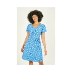 Yumi Blue Dalmatian Print Skater Dress -Cheap My Dreamy Dress Store blue dalmatian print skater dress p112 421 image