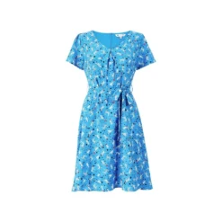 Yumi Blue Dalmatian Print Skater Dress -Cheap My Dreamy Dress Store blue dalmatian print skater dress p112 422 image