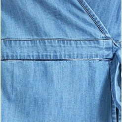 Yumi Blue Denim Long Sleeve Wrap Dress -Cheap My Dreamy Dress Store blue denim long sleeve wrap dress p7381 113833 image