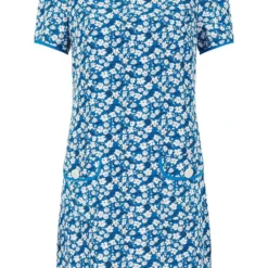 Yumi Blue Ditsy Print Tunic Dress -Cheap My Dreamy Dress Store blue ditsy print tunic dress p10512 111285 image