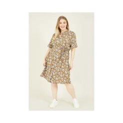Brown Floral Print Shirt Dress 8 Brown Floral Print Shirt Dress -Cheap My Dreamy Dress Store brown floral print shirt dress p8128 69727 image