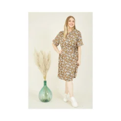 Brown Floral Print Shirt Dress 9 Brown Floral Print Shirt Dress -Cheap My Dreamy Dress Store brown floral print shirt dress p8128 69730 image