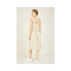 Yumi Brown Striped Button Through Dress 8 Yumi Brown Striped Button Through Dress -Cheap My Dreamy Dress Store brown striped button through dress p8345 70734 image