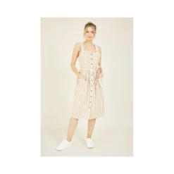 Yumi Brown Striped Button Through Dress 7 Yumi Brown Striped Button Through Dress -Cheap My Dreamy Dress Store brown striped button through dress p8345 70738 image