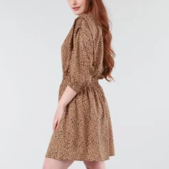 Camel Animal Print Relaxed Shoulder Dress 15 Camel Animal Print Relaxed Shoulder Dress -Cheap My Dreamy Dress Store camel animal print relaxed shoulder dress p19603 146843 image
