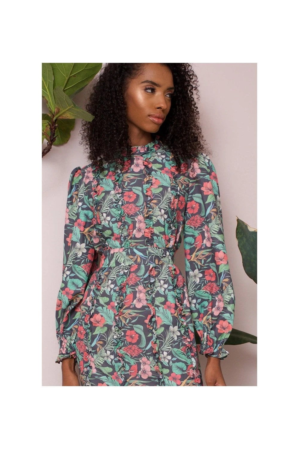 Claire Multi Floral Midi Dress 2 Claire Multi Floral Midi Dress - Image 2