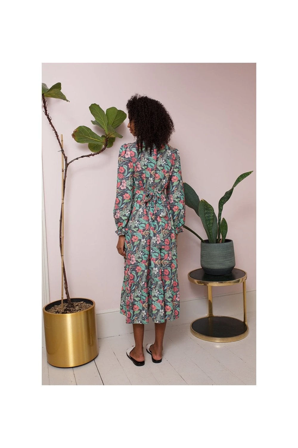 Claire Multi Floral Midi Dress 3 Claire Multi Floral Midi Dress - Image 3