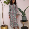 Claire Multi Floral Midi Dress