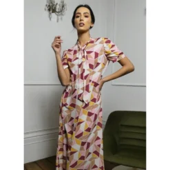 Colette Multi Graphic Print Midi Dress -Cheap My Dreamy Dress Store colette multi graphic print midi dress p14141 121874 image