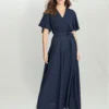 Crissy Maxi Dress With Cape Sleeve