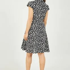 Daisy Printed Shirt Skater Dress -Cheap My Dreamy Dress Store daisy printed shirt skater dress p10567 111757 image