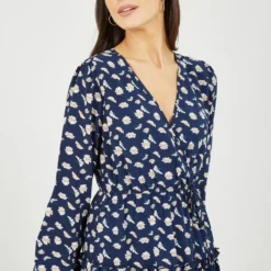 Daisy Printed Tiered Wrap Dress -Cheap My Dreamy Dress Store daisy printed tiered wrap dress p10554 111844 image