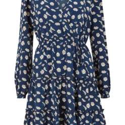 Daisy Printed Tiered Wrap Dress -Cheap My Dreamy Dress Store daisy printed tiered wrap dress p10554 111847 image