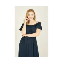 Yumi Dipped Hem Bardot Maxi Dress -Cheap My Dreamy Dress Store dipped hem bardot maxi dress p114 427 image