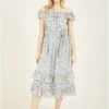 Yumi Ditsy Floral Bardot Dress
