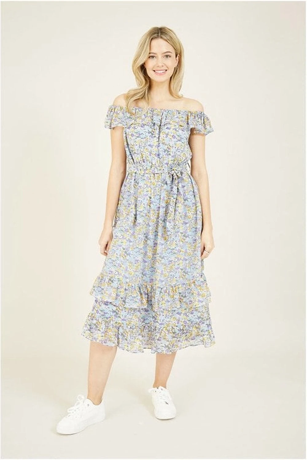 Yumi Ditsy Floral Bardot Dress 1 Yumi Ditsy Floral Bardot Dress