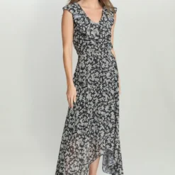 Dorina V Neck Hankerchief Dress