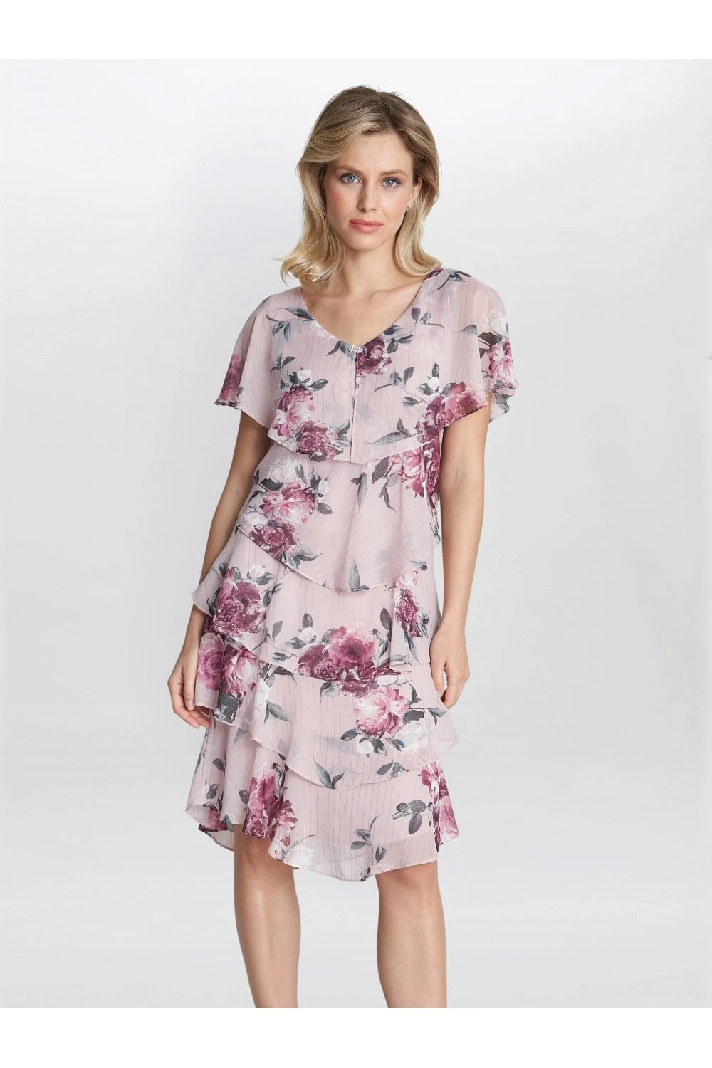 Ella Floral Print Tiered Dress 1 Ella Floral Print Tiered Dress