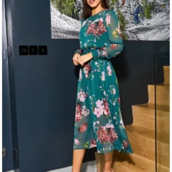 Floral Print Long Sleeve Dress -Cheap My Dreamy Dress Store floral print long sleeve dress p19101 144416 image