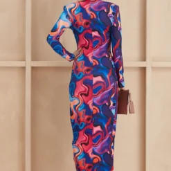 Forever Wrap Midi Dress With Front Slit In Purple Multicolour Print 9 Forever Wrap Midi Dress With Front Slit In Purple Multicolour Print -Cheap My Dreamy Dress Store forever wrap midi dress with front slit in purple multicolour print p16439 132678 image