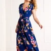 Front Wrap Floral Dress