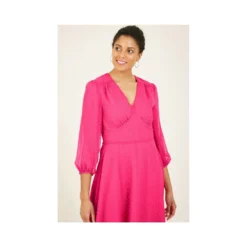 Yumi Fuchsia Pink Dobby Spot Kimono Midi Dress 9 Yumi Fuchsia Pink Dobby Spot Kimono Midi Dress -Cheap My Dreamy Dress Store fuchsia pink dobby spot kimono midi dress p7724 68269 image