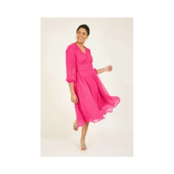 Yumi Fuchsia Pink Dobby Spot Kimono Midi Dress 8 Yumi Fuchsia Pink Dobby Spot Kimono Midi Dress -Cheap My Dreamy Dress Store fuchsia pink dobby spot kimono midi dress p7724 68272 image