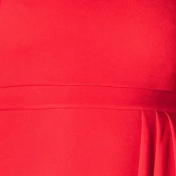 Waterfall Sleeve Wrap Midi Dress - Red -Cheap My Dreamy Dress Store goddiva waterfall sleeve wrap midi dress red p22280 158048 image