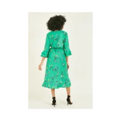 Yumi Green Bird Print Wrap Dress 6 Yumi Green Bird Print Wrap Dress -Cheap My Dreamy Dress Store green bird print wrap dress p184 665 image