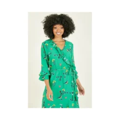 Yumi Green Bird Print Wrap Dress 5 Yumi Green Bird Print Wrap Dress -Cheap My Dreamy Dress Store green bird print wrap dress p184 666 image
