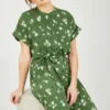 Yumi Green Daisy Ladybird Print Shirt Dress