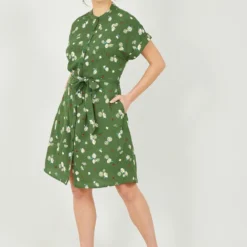 Yumi Green Daisy Ladybird Print Shirt Dress -Cheap My Dreamy Dress Store green daisy ladybird print shirt dress p10238 110959 image