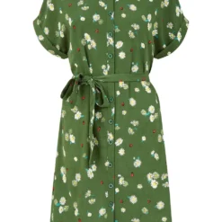 Yumi Green Daisy Ladybird Print Shirt Dress -Cheap My Dreamy Dress Store green daisy ladybird print shirt dress p10238 110962 image