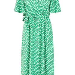 Yumi Green Daisy Print Wrap Dress -Cheap My Dreamy Dress Store green daisy print wrap dress p10229 111531 image