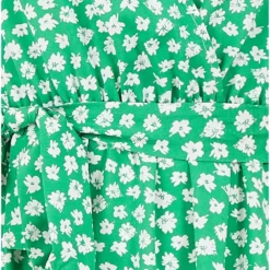 Yumi Green Daisy Print Wrap Dress -Cheap My Dreamy Dress Store green daisy print wrap dress p10229 111532 image