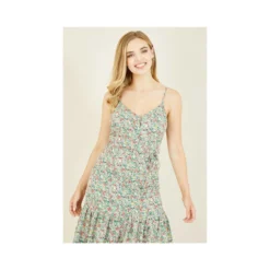 Yumi Green Ditsy Print Midi Frill Dress 7 Yumi Green Ditsy Print Midi Frill Dress -Cheap My Dreamy Dress Store green ditsy print midi frill dress p8832 72861 image