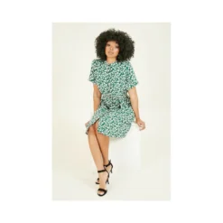 Yumi Green Ditsy Print Shirt Collar Dress -Cheap My Dreamy Dress Store green ditsy print shirt collar dress p135 496 image
