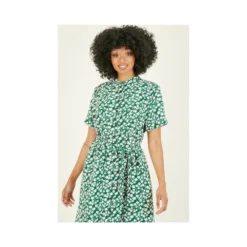 Yumi Green Ditsy Print Shirt Collar Dress -Cheap My Dreamy Dress Store green ditsy print shirt collar dress p135 499 image