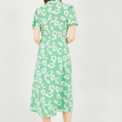 Yumi Green Floral Midi Shirt Dress -Cheap My Dreamy Dress Store green floral midi shirt dress p10516 111378 image