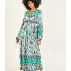 Yumi Green Floral Print Dress